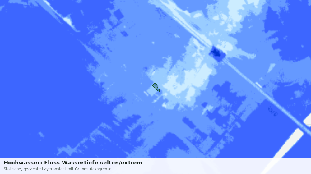 Statische Kartenansicht: Hochwasser: Fluss-Wassertiefe selten/extrem