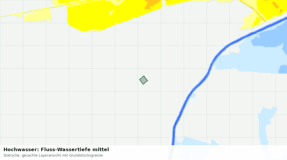 Statische Kartenansicht: Hochwasser: Fluss-Wassertiefe mittel