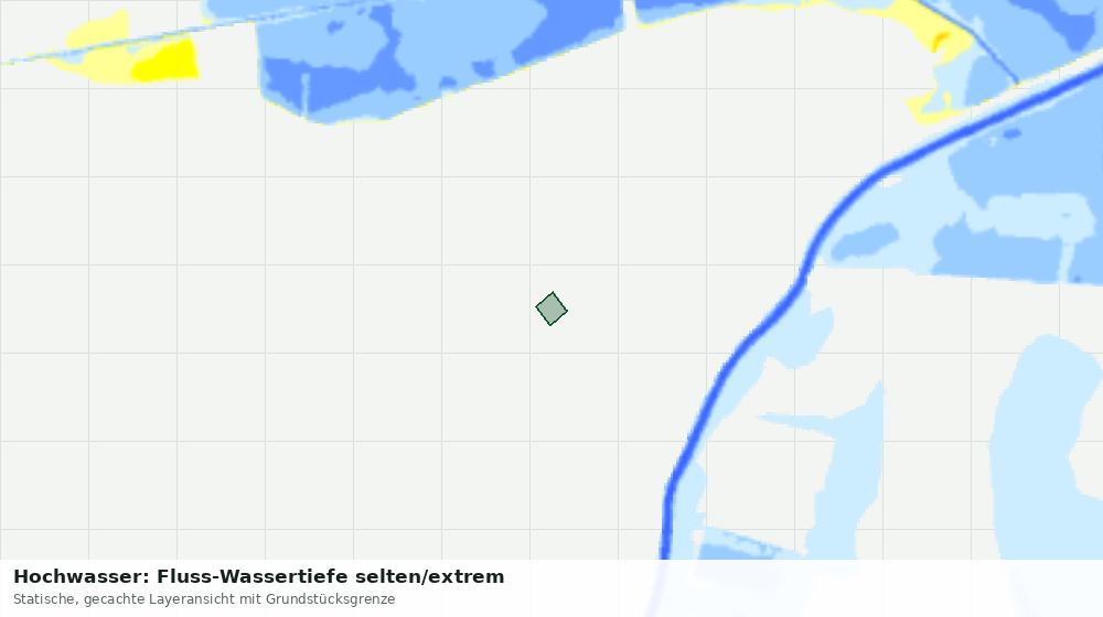 Statische Kartenansicht: Hochwasser: Fluss-Wassertiefe selten/extrem