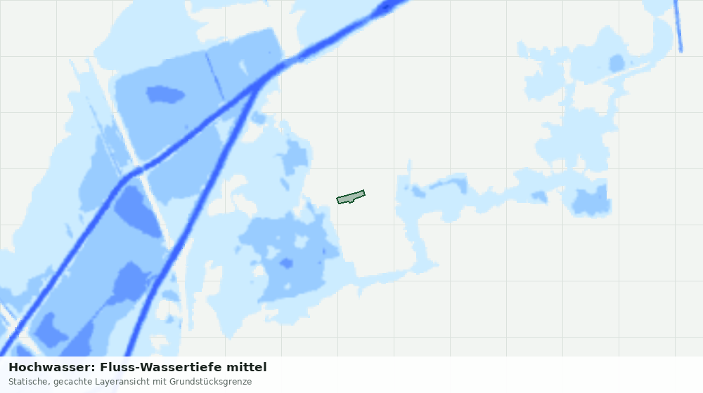 Statische Kartenansicht: Hochwasser: Fluss-Wassertiefe mittel