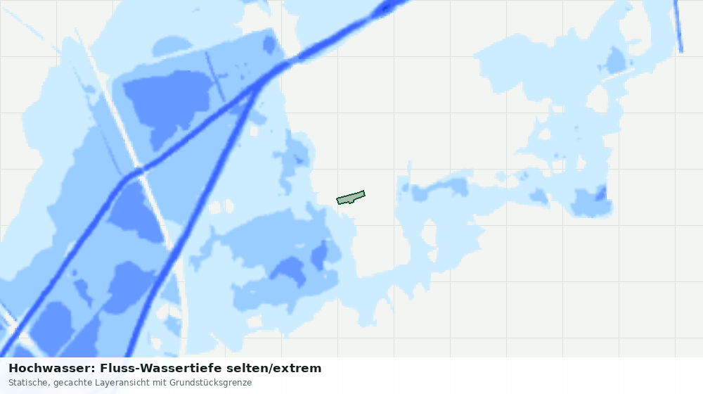 Statische Kartenansicht: Hochwasser: Fluss-Wassertiefe selten/extrem