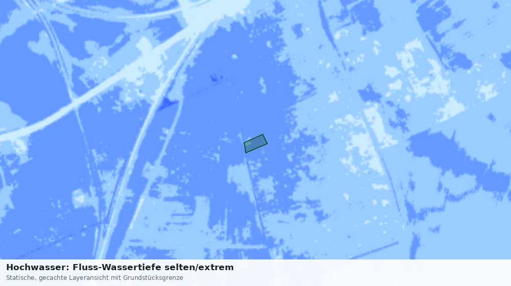 Statische Kartenansicht: Hochwasser: Fluss-Wassertiefe selten/extrem
