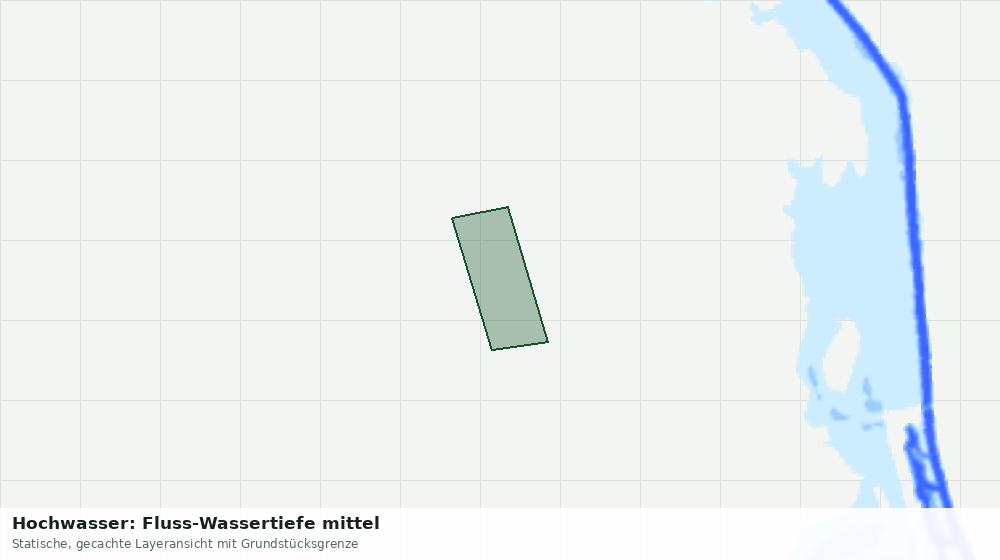Statische Kartenansicht: Hochwasser: Fluss-Wassertiefe mittel