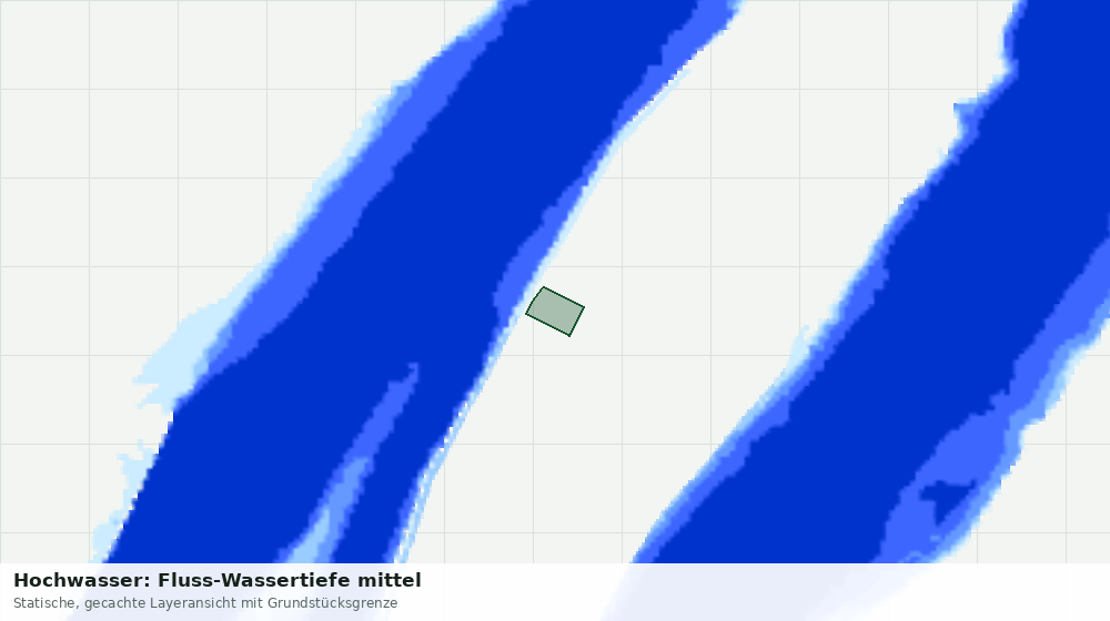 Statische Kartenansicht: Hochwasser: Fluss-Wassertiefe mittel
