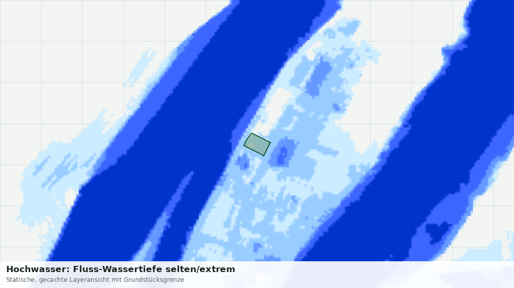 Statische Kartenansicht: Hochwasser: Fluss-Wassertiefe selten/extrem