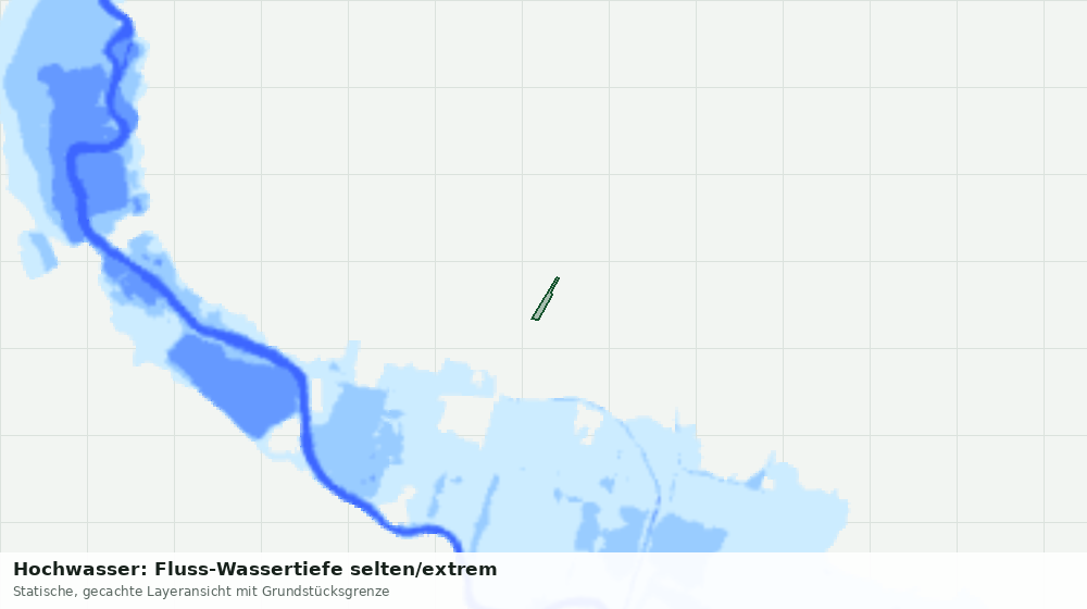Statische Kartenansicht: Hochwasser: Fluss-Wassertiefe selten/extrem