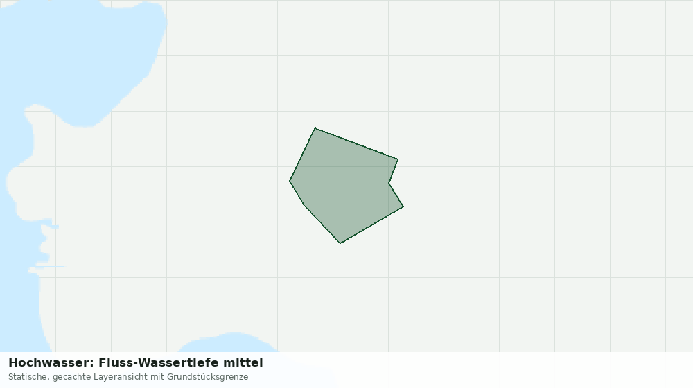 Statische Kartenansicht: Hochwasser: Fluss-Wassertiefe mittel