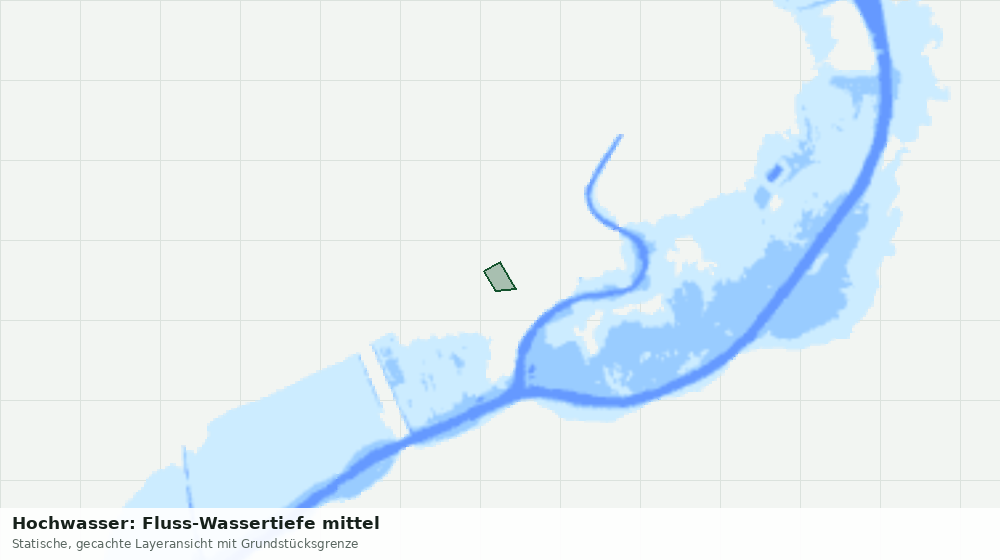 Statische Kartenansicht: Hochwasser: Fluss-Wassertiefe mittel