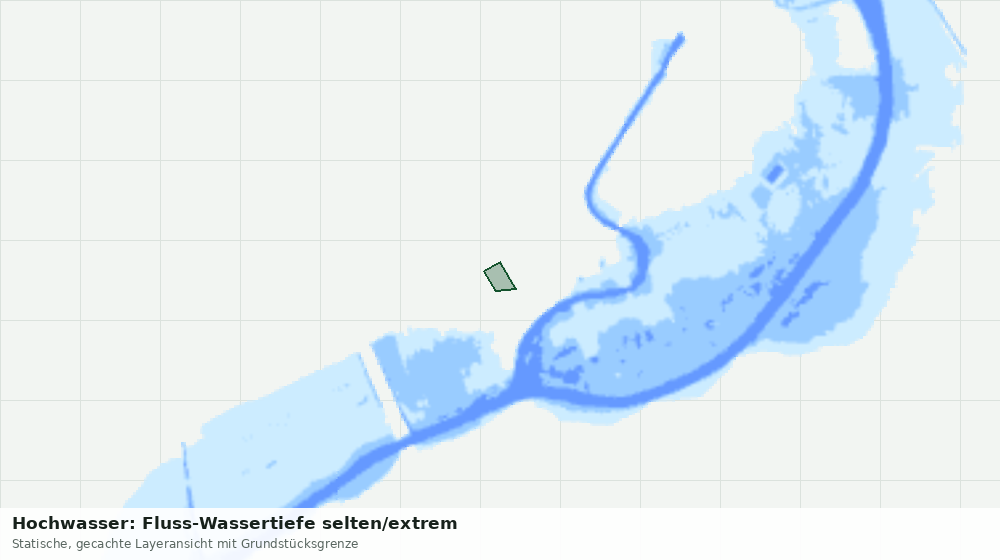 Statische Kartenansicht: Hochwasser: Fluss-Wassertiefe selten/extrem