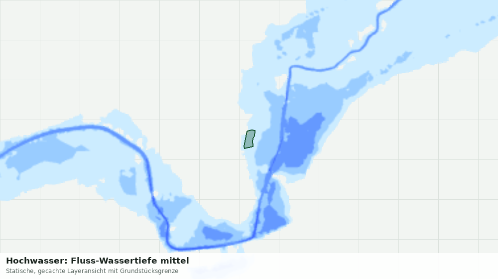 Statische Kartenansicht: Hochwasser: Fluss-Wassertiefe mittel