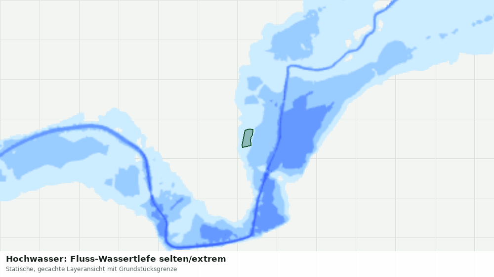 Statische Kartenansicht: Hochwasser: Fluss-Wassertiefe selten/extrem