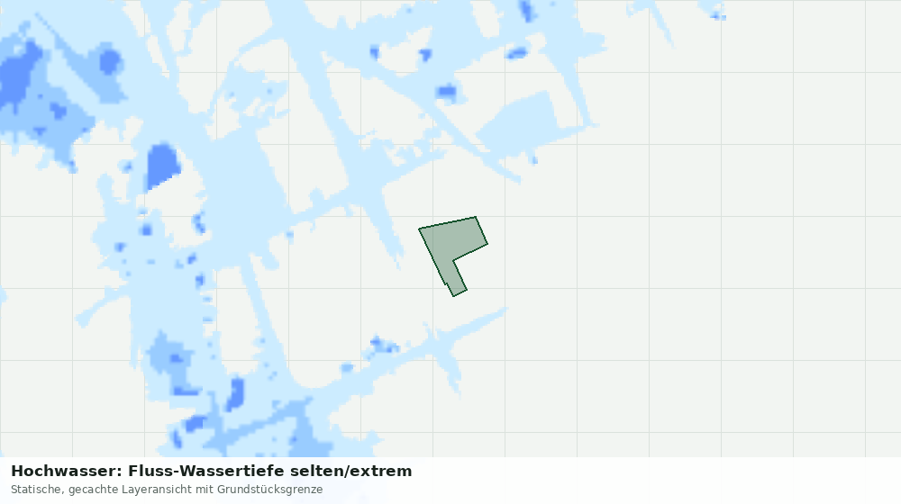 Statische Kartenansicht: Hochwasser: Fluss-Wassertiefe selten/extrem