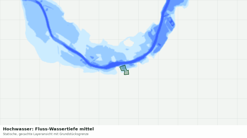 Statische Kartenansicht: Hochwasser: Fluss-Wassertiefe mittel