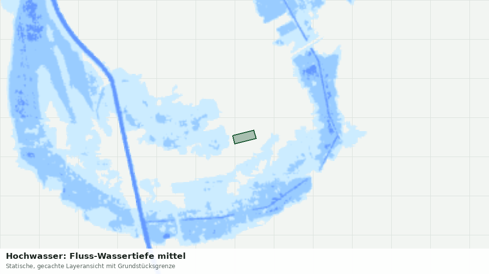 Statische Kartenansicht: Hochwasser: Fluss-Wassertiefe mittel