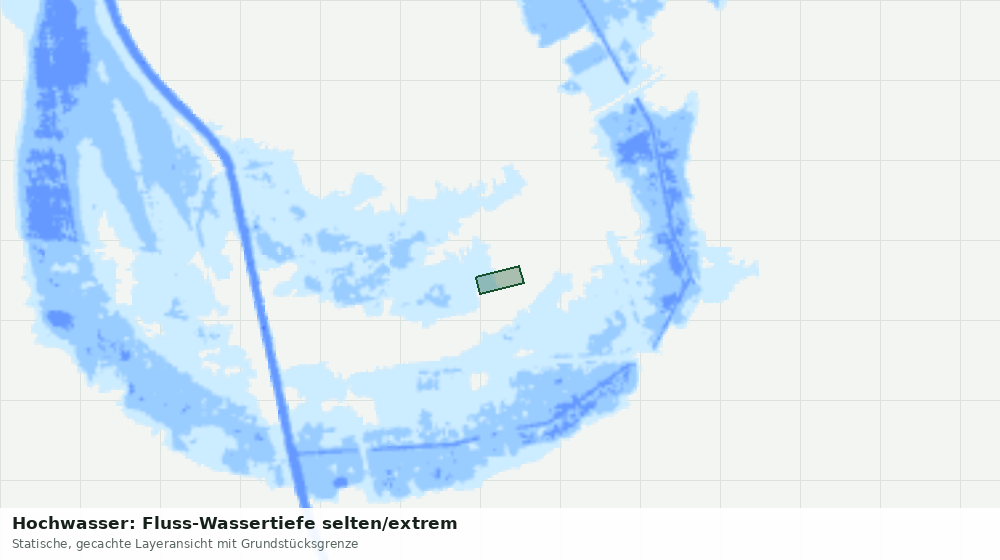 Statische Kartenansicht: Hochwasser: Fluss-Wassertiefe selten/extrem