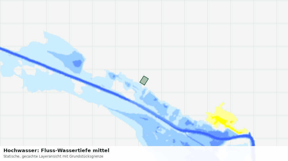 Statische Kartenansicht: Hochwasser: Fluss-Wassertiefe mittel
