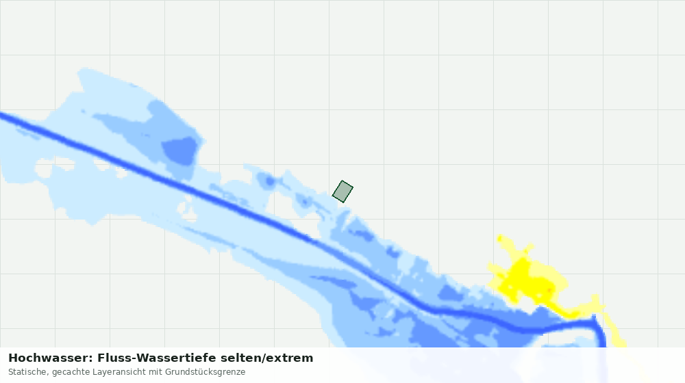 Statische Kartenansicht: Hochwasser: Fluss-Wassertiefe selten/extrem