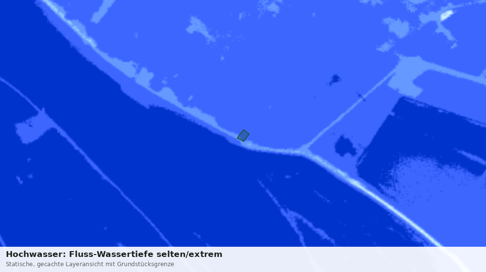 Statische Kartenansicht: Hochwasser: Fluss-Wassertiefe selten/extrem