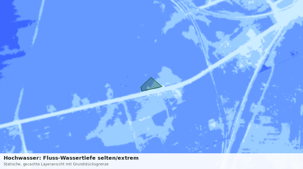 Statische Kartenansicht: Hochwasser: Fluss-Wassertiefe selten/extrem