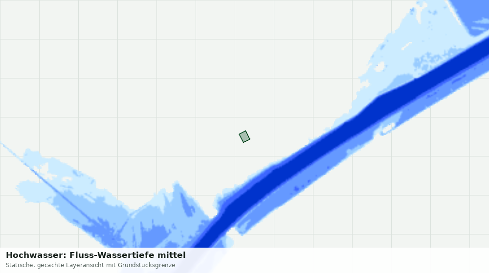 Statische Kartenansicht: Hochwasser: Fluss-Wassertiefe mittel