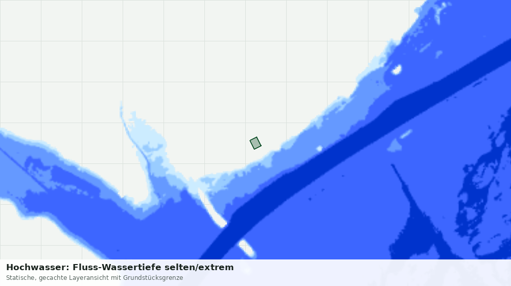 Statische Kartenansicht: Hochwasser: Fluss-Wassertiefe selten/extrem