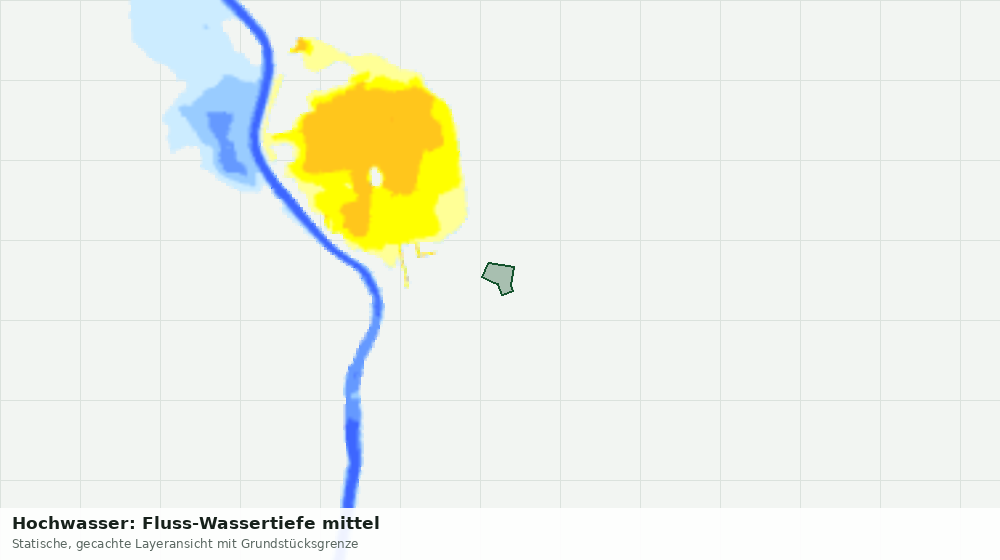 Statische Kartenansicht: Hochwasser: Fluss-Wassertiefe mittel