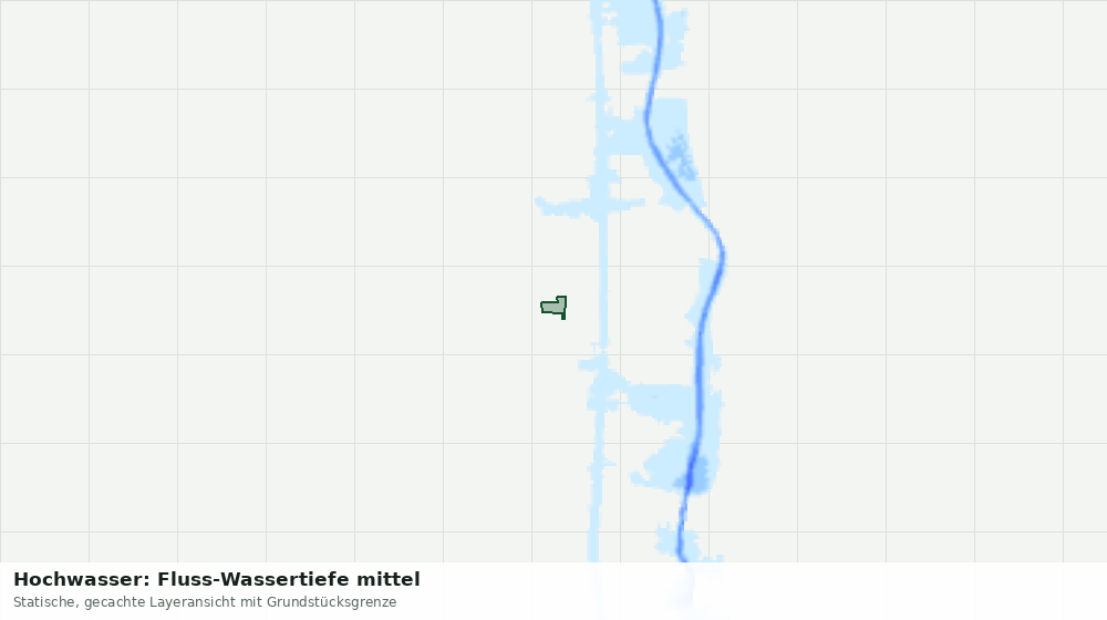 Statische Kartenansicht: Hochwasser: Fluss-Wassertiefe mittel