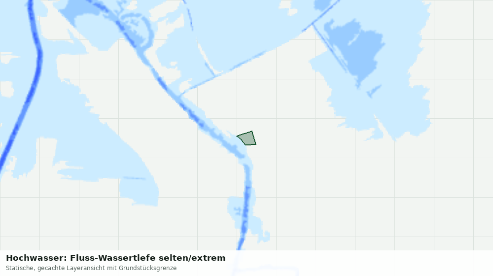 Statische Kartenansicht: Hochwasser: Fluss-Wassertiefe selten/extrem