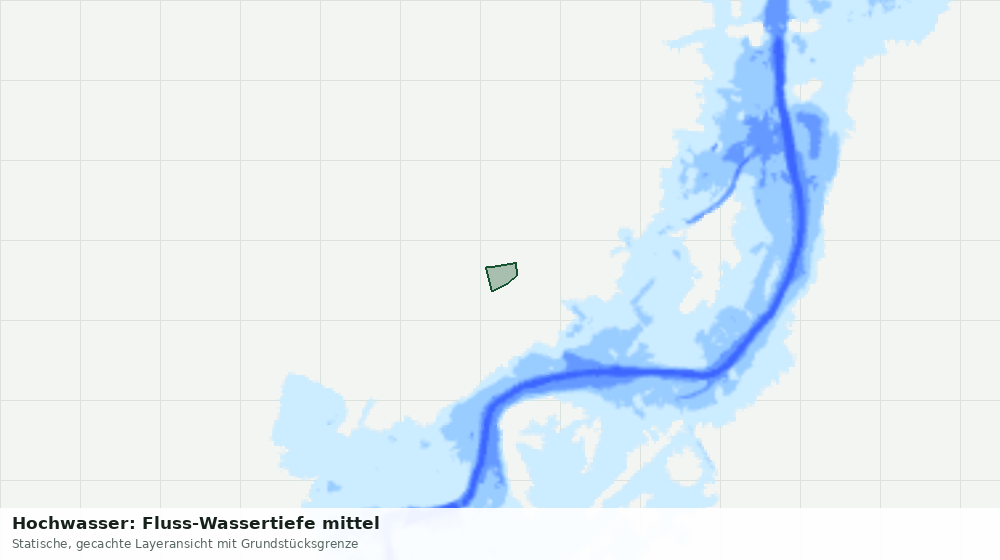 Statische Kartenansicht: Hochwasser: Fluss-Wassertiefe mittel