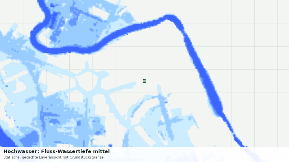 Statische Kartenansicht: Hochwasser: Fluss-Wassertiefe mittel