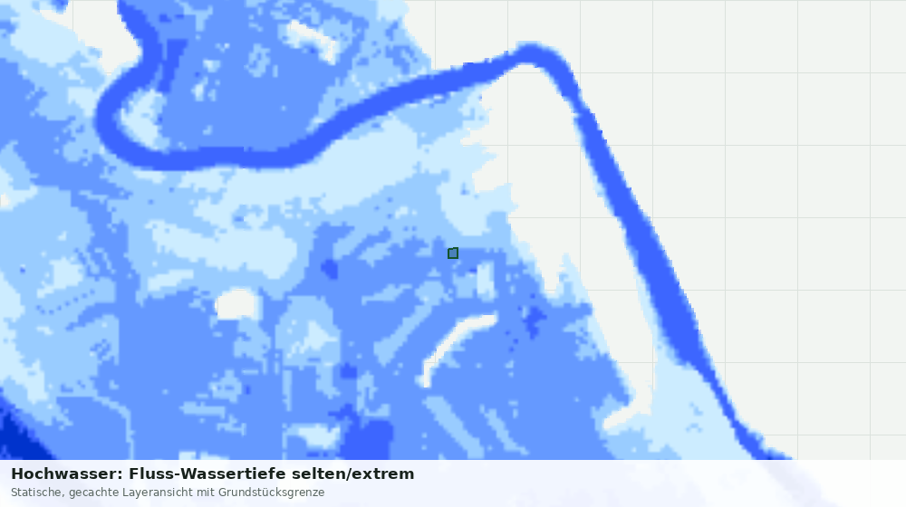 Statische Kartenansicht: Hochwasser: Fluss-Wassertiefe selten/extrem