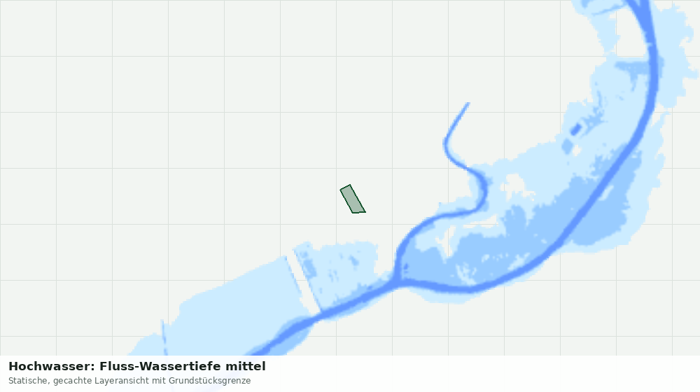 Statische Kartenansicht: Hochwasser: Fluss-Wassertiefe mittel