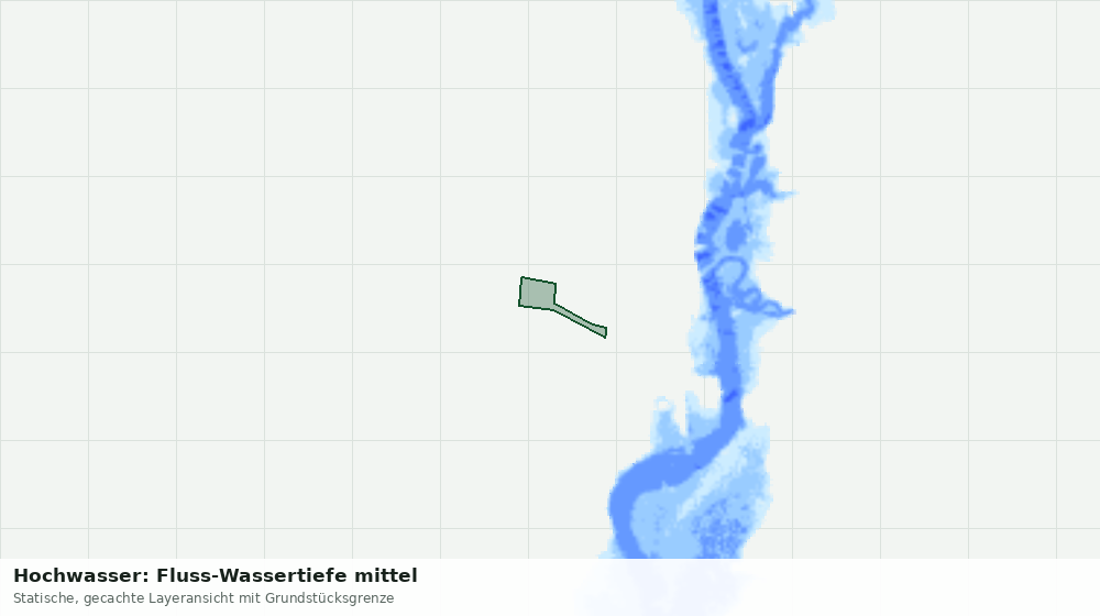 Statische Kartenansicht: Hochwasser: Fluss-Wassertiefe mittel