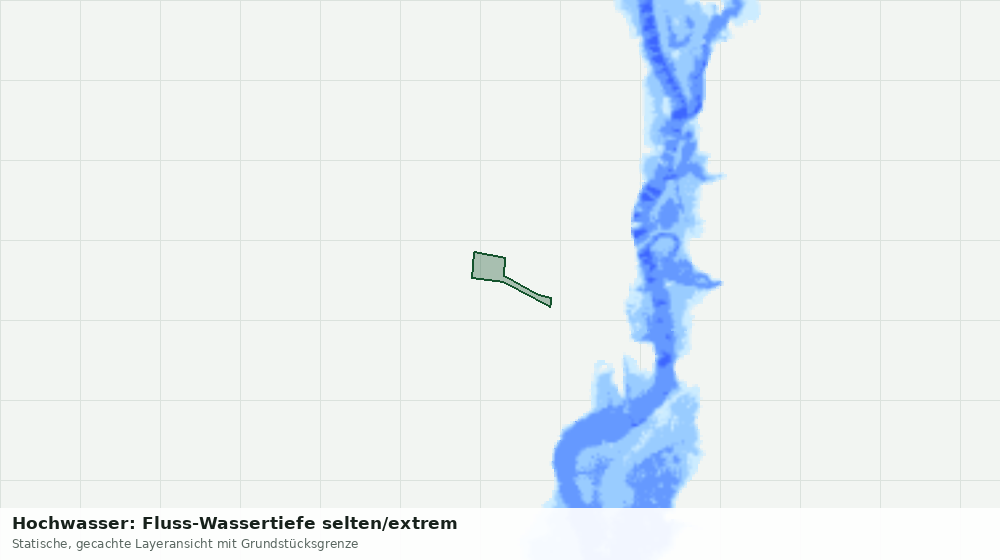 Statische Kartenansicht: Hochwasser: Fluss-Wassertiefe selten/extrem