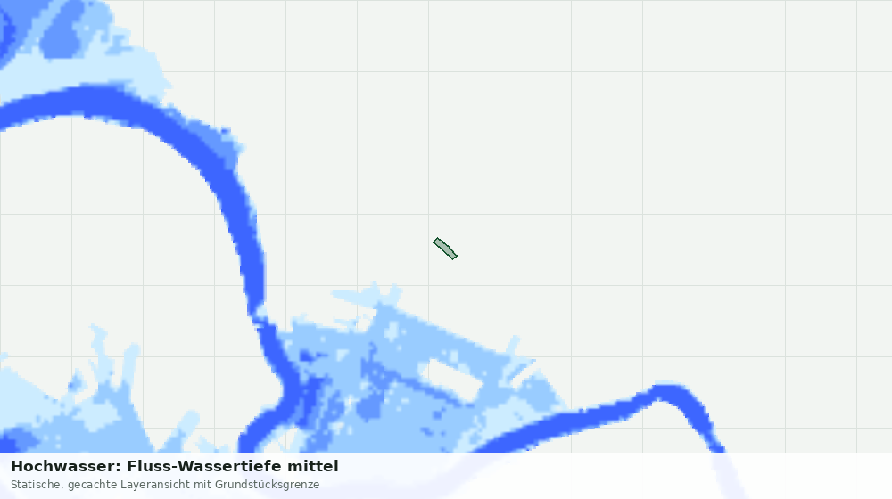 Statische Kartenansicht: Hochwasser: Fluss-Wassertiefe mittel