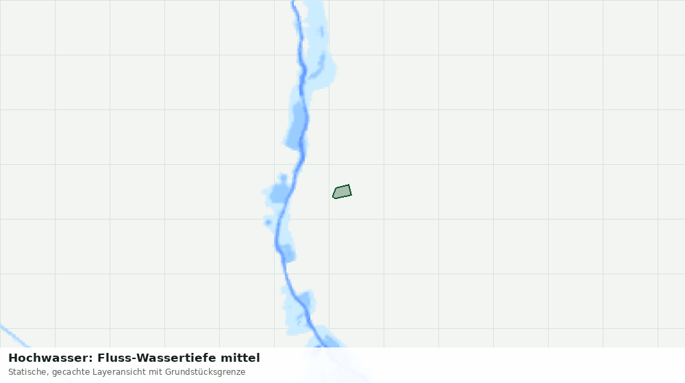 Statische Kartenansicht: Hochwasser: Fluss-Wassertiefe mittel