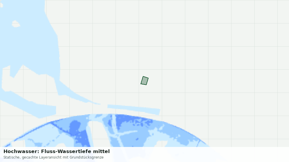 Statische Kartenansicht: Hochwasser: Fluss-Wassertiefe mittel