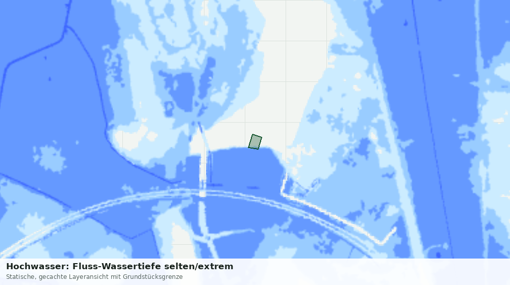 Statische Kartenansicht: Hochwasser: Fluss-Wassertiefe selten/extrem