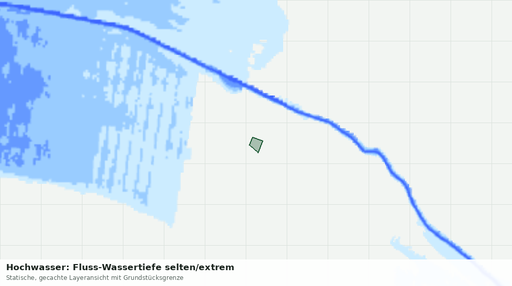 Statische Kartenansicht: Hochwasser: Fluss-Wassertiefe selten/extrem
