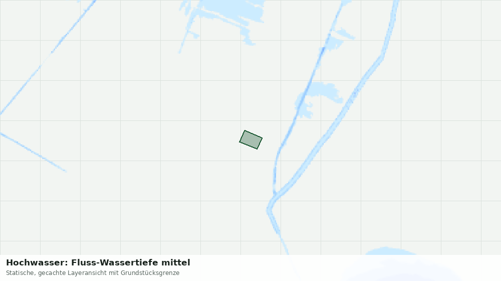 Statische Kartenansicht: Hochwasser: Fluss-Wassertiefe mittel