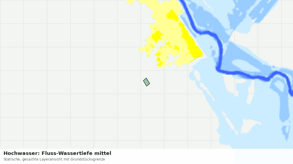 Statische Kartenansicht: Hochwasser: Fluss-Wassertiefe mittel