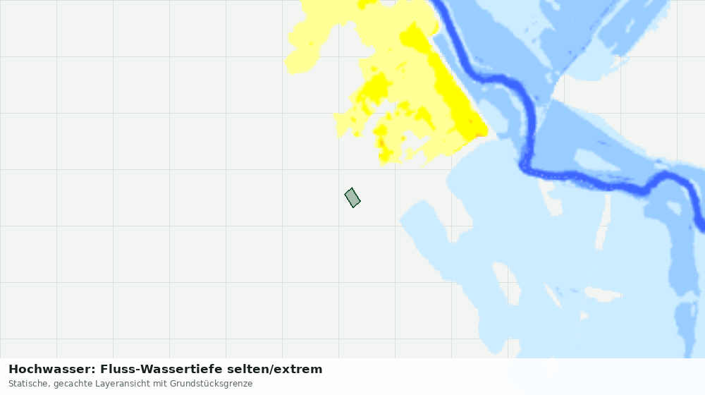 Statische Kartenansicht: Hochwasser: Fluss-Wassertiefe selten/extrem