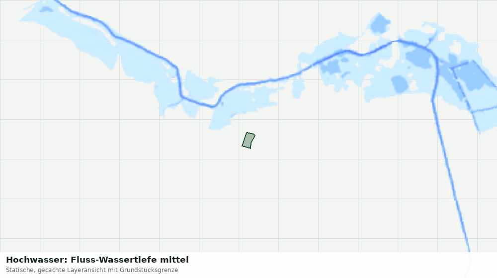 Statische Kartenansicht: Hochwasser: Fluss-Wassertiefe mittel