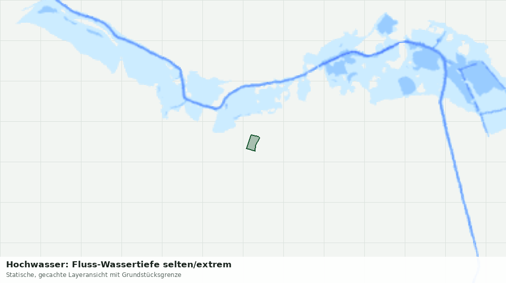 Statische Kartenansicht: Hochwasser: Fluss-Wassertiefe selten/extrem