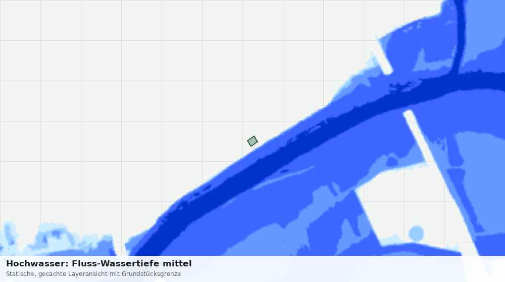 Statische Kartenansicht: Hochwasser: Fluss-Wassertiefe mittel