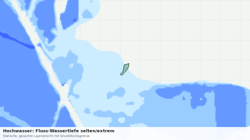 Statische Kartenansicht: Hochwasser: Fluss-Wassertiefe selten/extrem