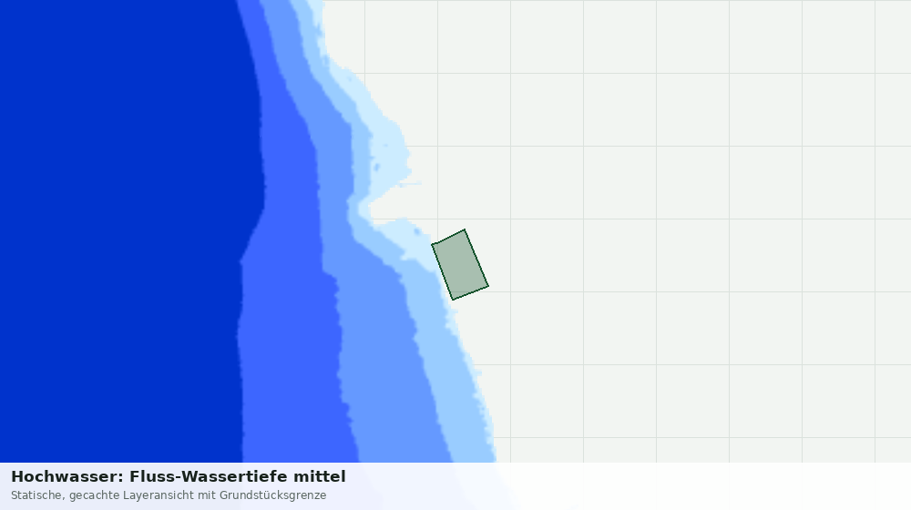Statische Kartenansicht: Hochwasser: Fluss-Wassertiefe mittel