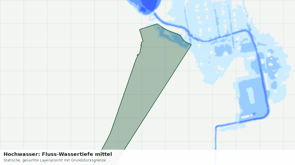 Statische Kartenansicht: Hochwasser: Fluss-Wassertiefe mittel