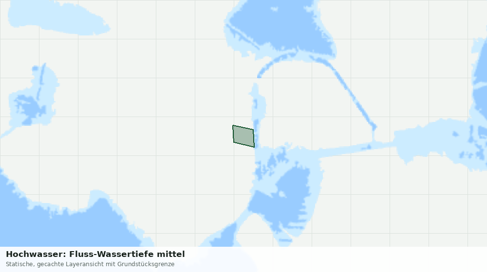 Statische Kartenansicht: Hochwasser: Fluss-Wassertiefe mittel