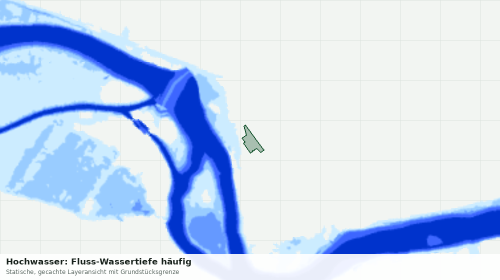 Statische Kartenansicht: Hochwasser: Fluss-Wassertiefe häufig